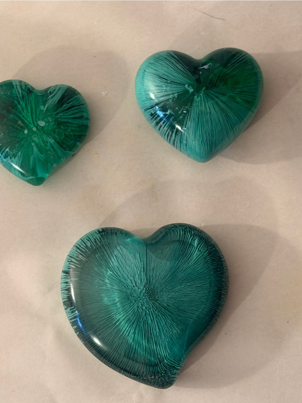 Teal Heart Resin magnets - Home Accents